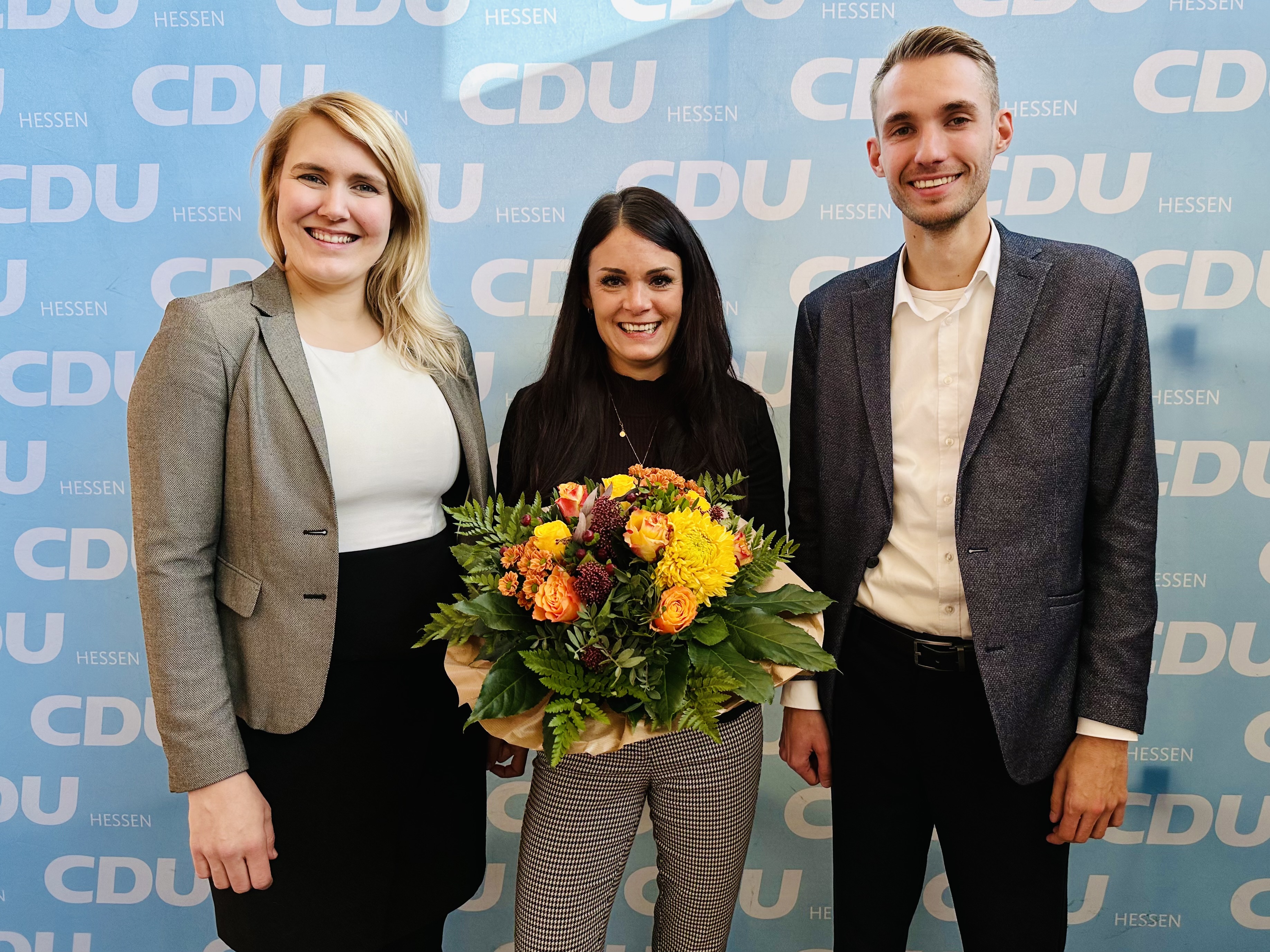 v.l.CDU Kreisvorsitzende Anna-Maria Bischof, Christin Ziegler, Dennis Döring